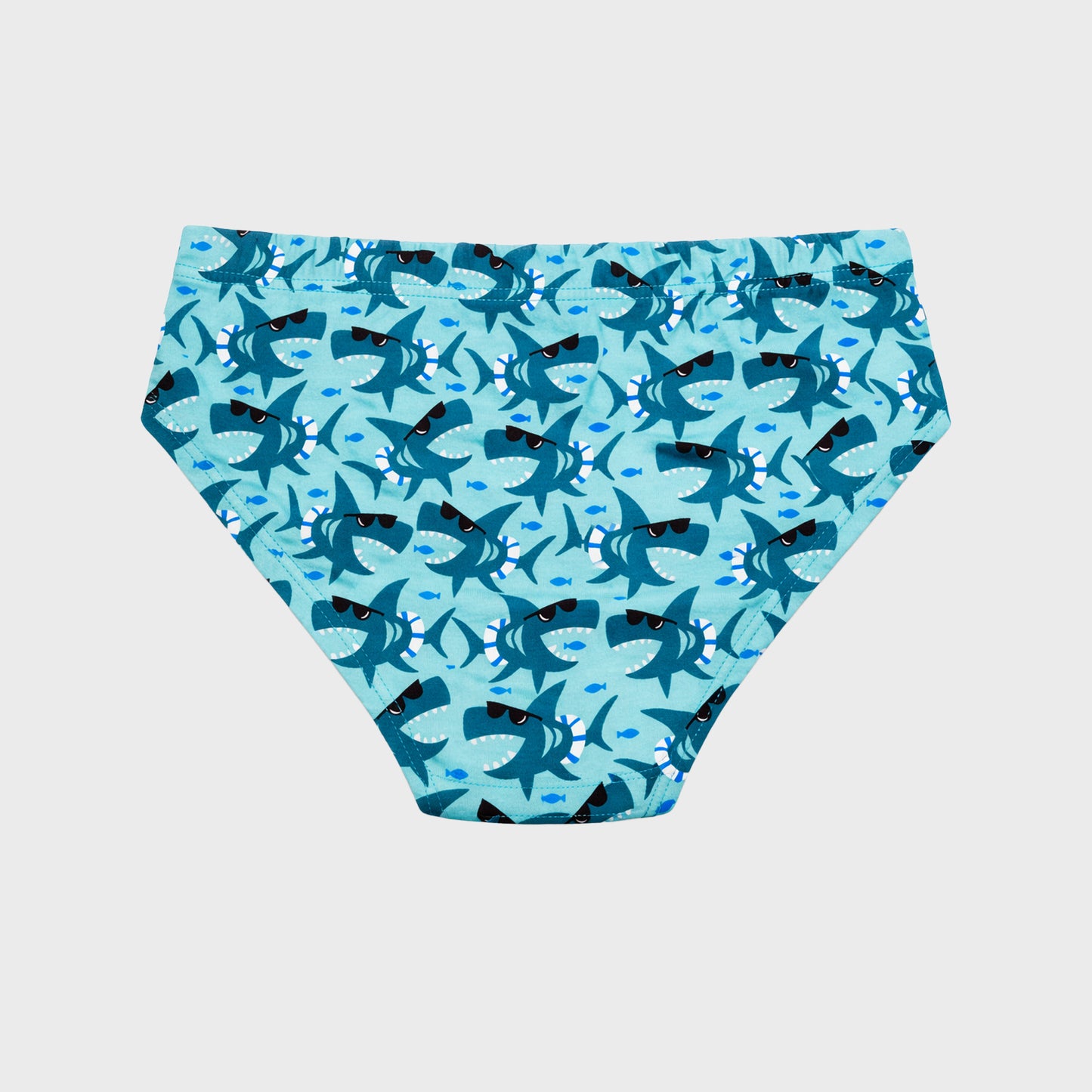 Charm N Cherish Boys Cotton Briefs (Pack of 6) | Cute Shark & Pug Dog Printed Underwear Combo for Kids