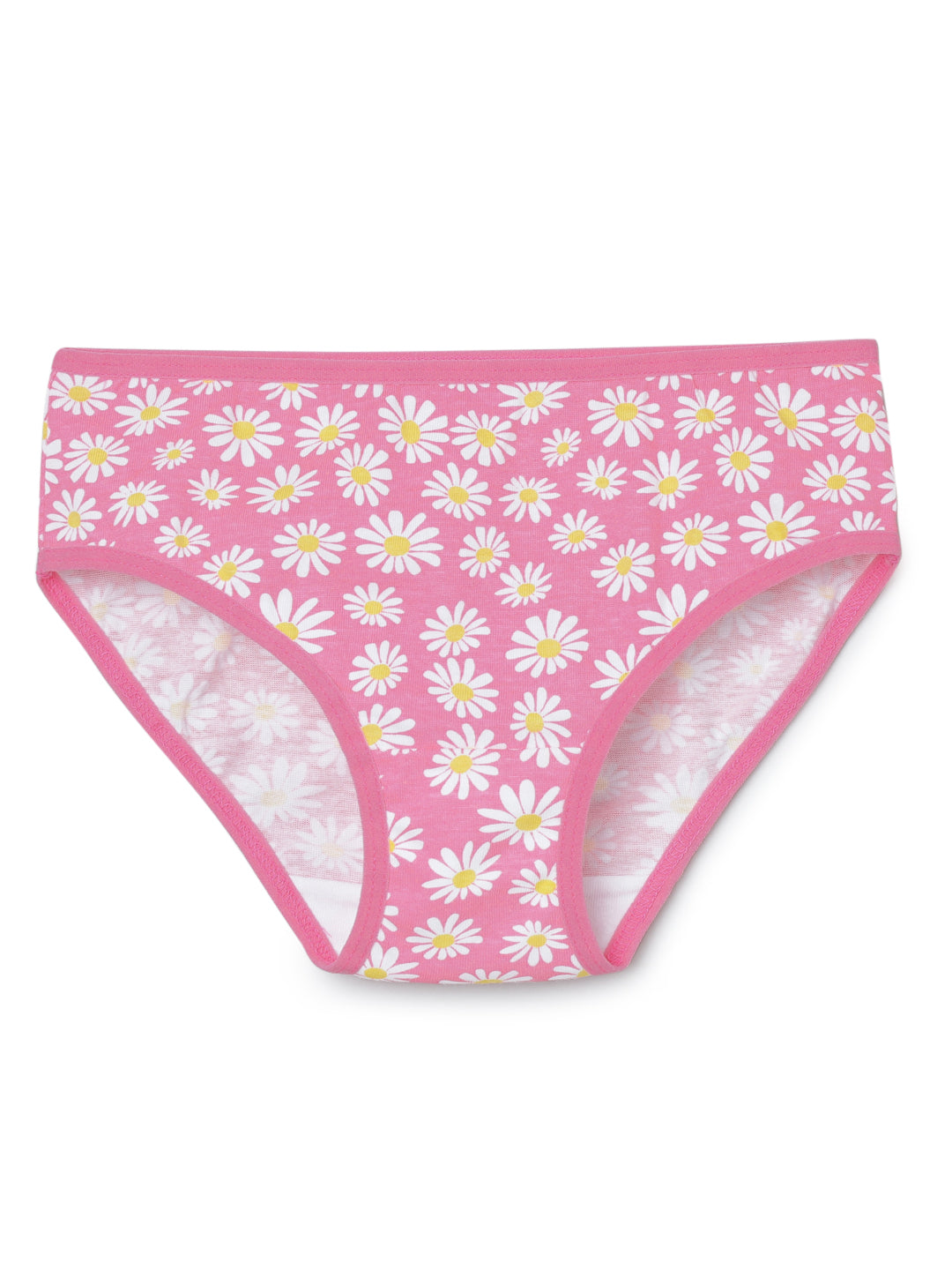 Girls Brief -Flower All over & Stripe Printed Brief Pack of 5.