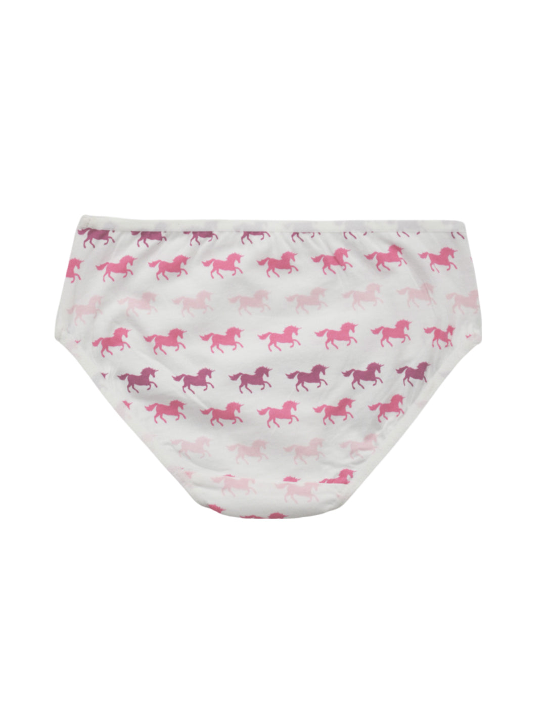 Girls Brief - Unicorn All Over & Solid Colour Combo  Pack of 5.