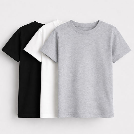 Boys' Cotton Tshirt Half Sleeve Pack of 3