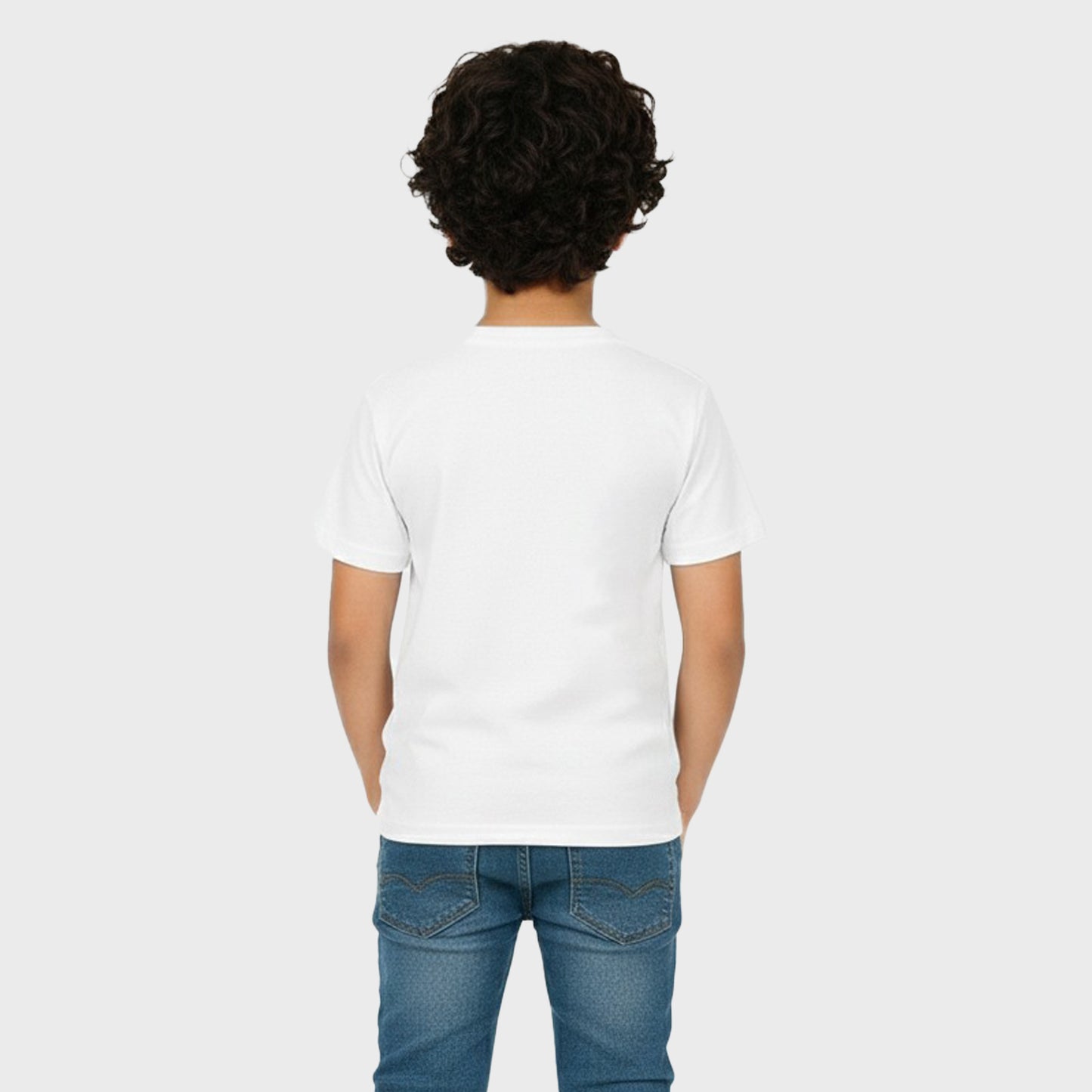 CharmnCherish Kids' Cotton T-Shirt - Off Road Print - White (Pack of 1) - front view