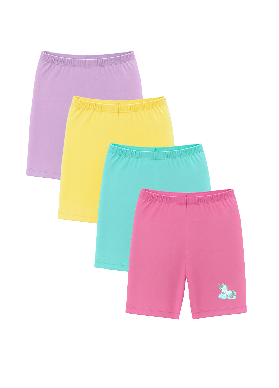 Shorties - Unicorn Placement Print Pack of 4