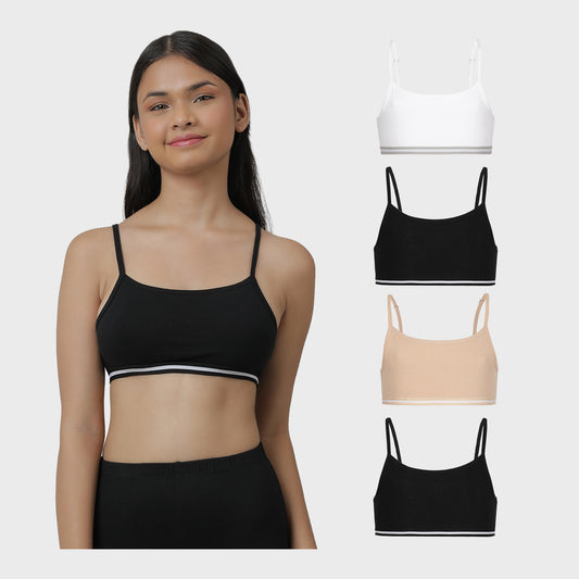 Beginners Bra - Multicolor (Pack of 4)