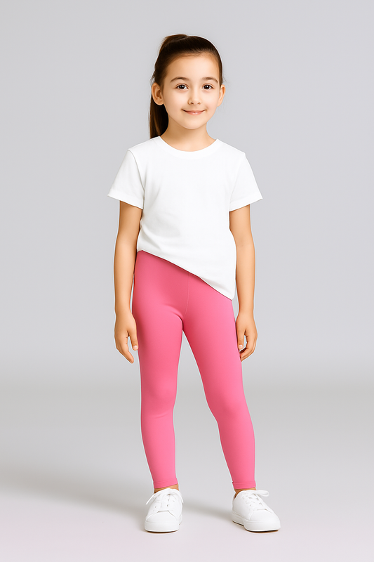Girls Leggings Pack Of 1_Pink