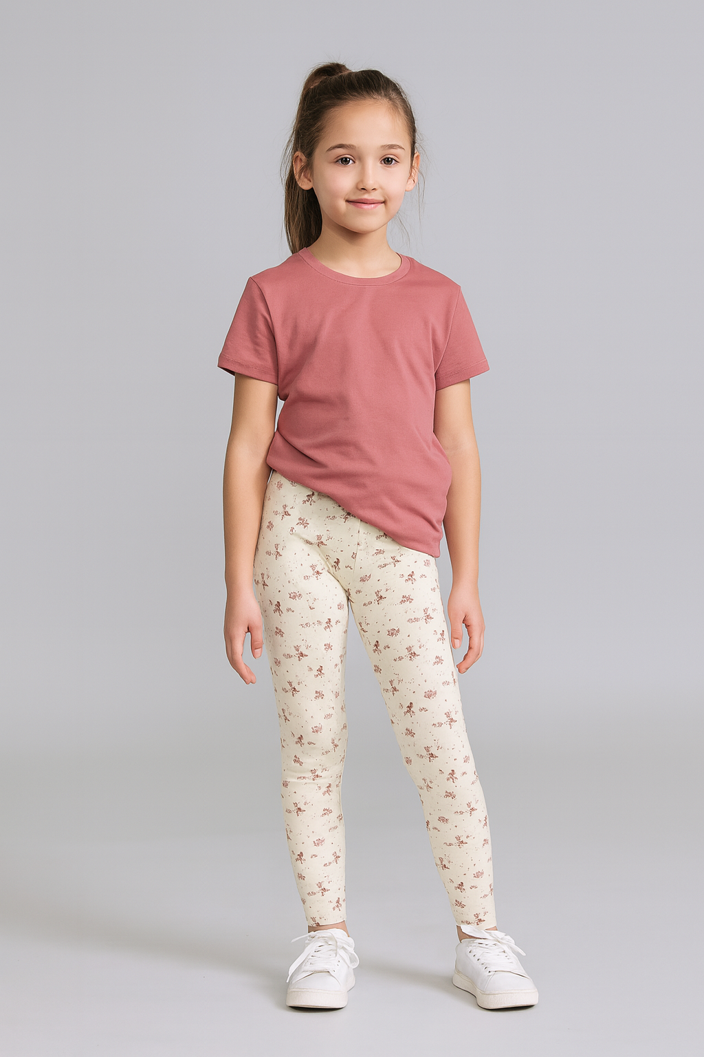 Girls Floral Print Leggings Pack of 1