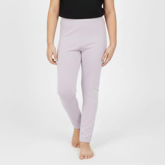 Girls' Cotton Leggings - Lavendar (Pack of 1)