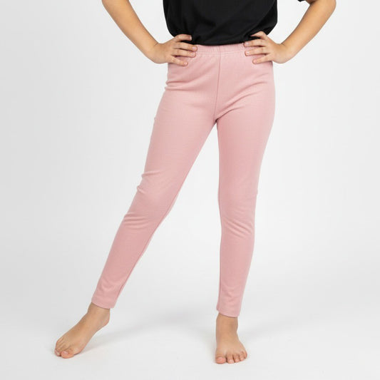 Girls' Cotton Leggings - Rosedust (Pack of 1)