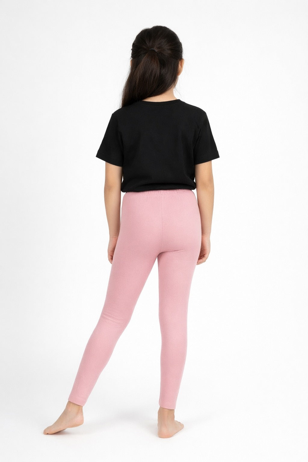 Girls' Cotton Leggings - Rosedust (Pack of 1)