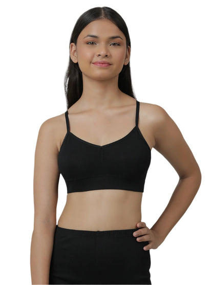 Girls Non Padded Adjustable bra  - Multicolour (Pack of 4).