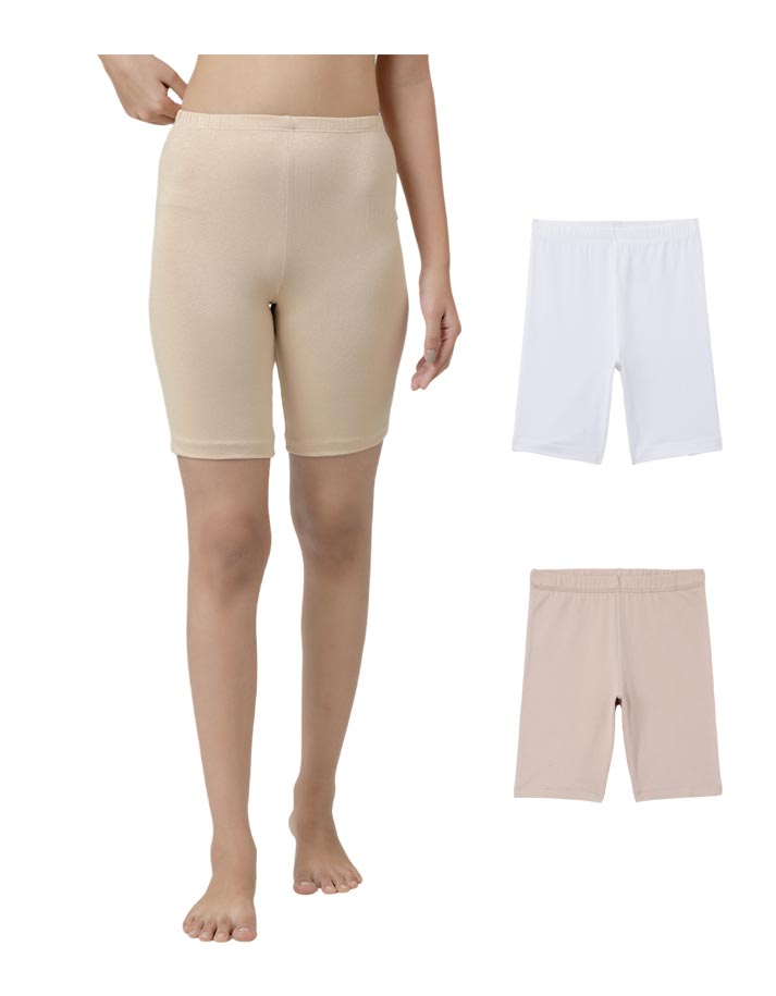 Shorties -  White & Nude (Pack of 2).