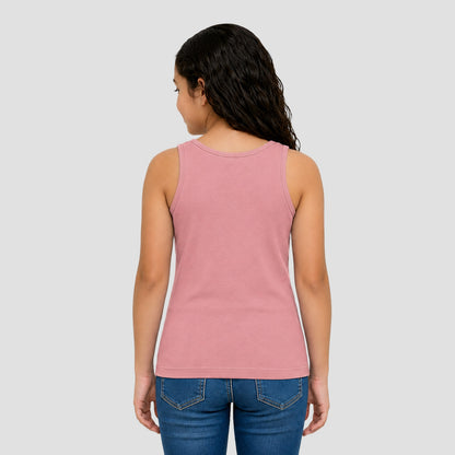 Girls' Cotton Padded Tank Top - Multicolor