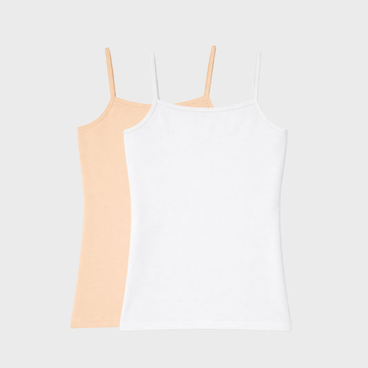 Padded Camisole | Flat padding | Adjustable Strap- Pack of 2