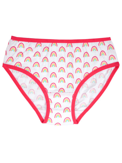 Girls Brief - Rainbow All Over Print Pack Of 7