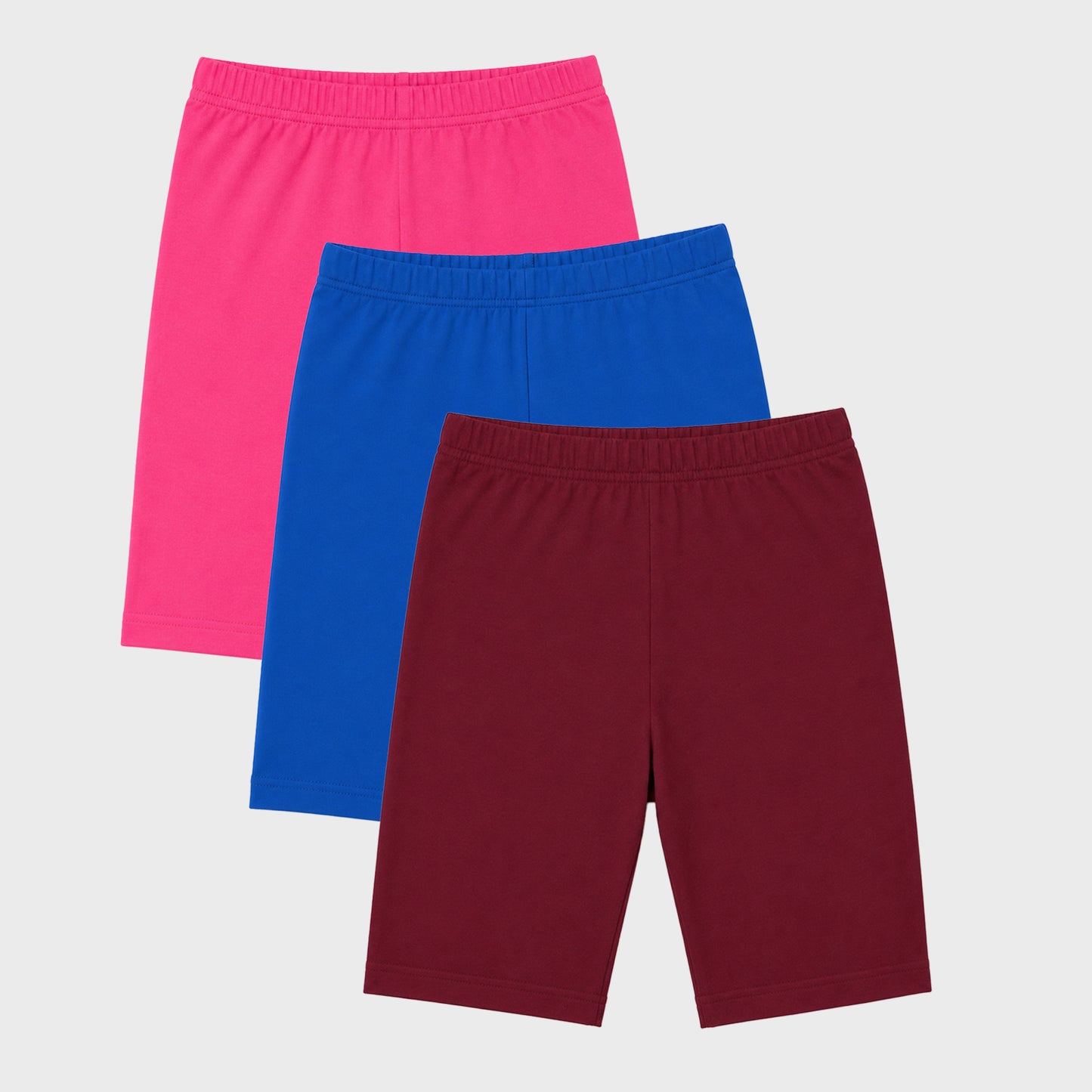 Charm N Cherish Girls Cotton Multiuse Shorties - Pack of 3 (Brown, Blue & Pink)