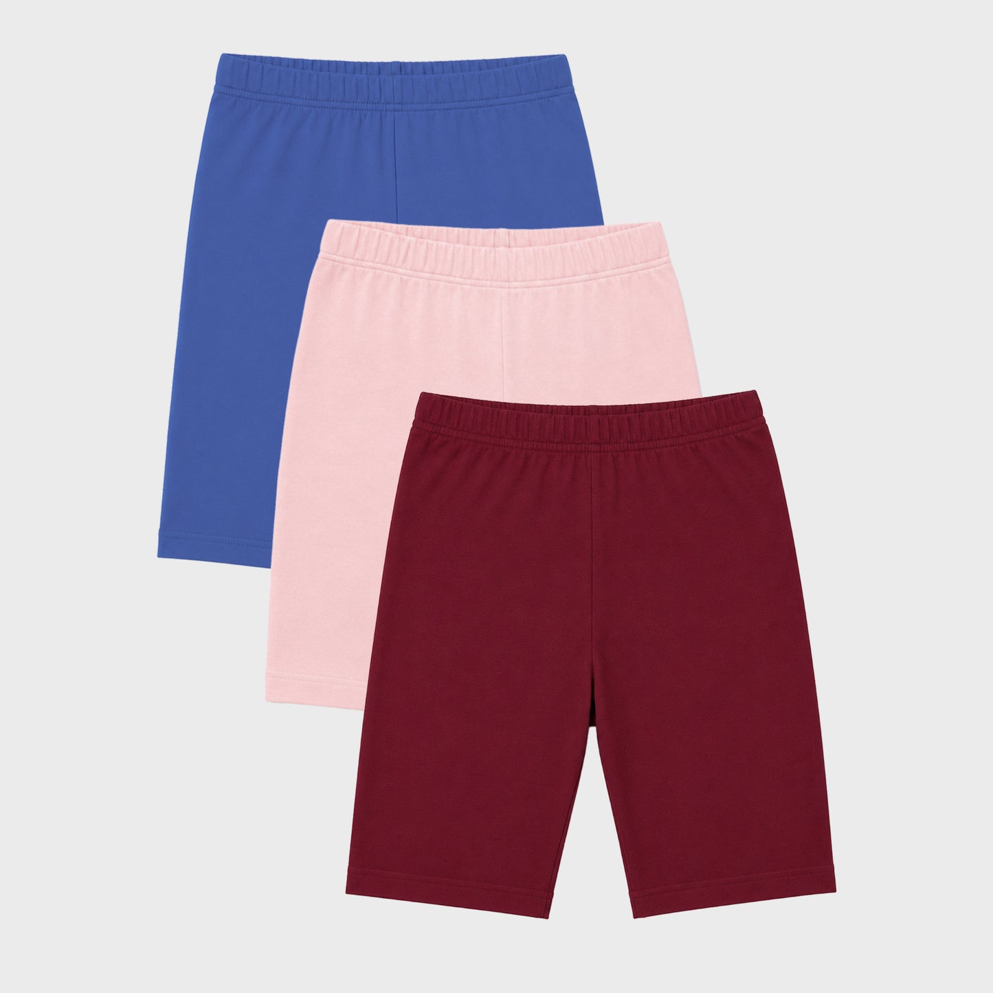 Charm N Cherish Girls Cotton Multiuse Shorties - Pack of 3 (Brown, Blue & Pink)