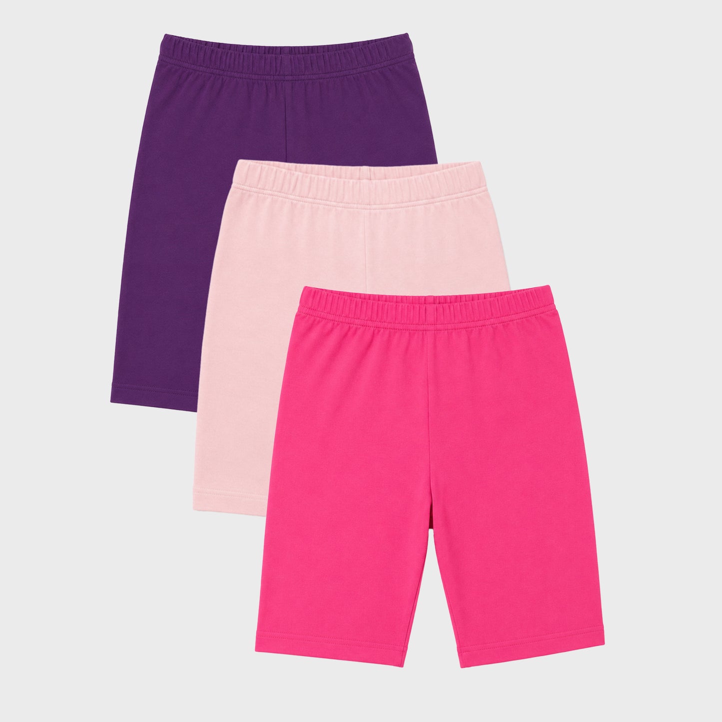 Charm N Cherish Girls Cotton Multiuse Shorties - Pack of 3 (Purple,Rosedust&Pink)