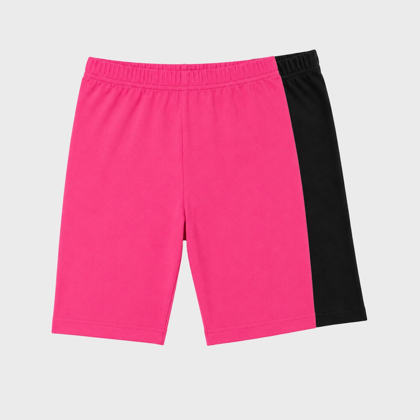 Charm N Cherish Girls Cotton Multiuse Shorties - Pack of 2 (DK.Pink & Black)