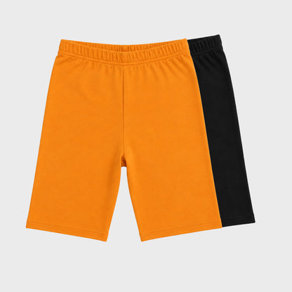 Charm N Cherish Girls Cotton Multiuse Shorties - Pack of 2 (Yellow & Black)