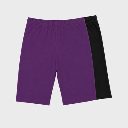 Charm N Cherish Girls Cotton Multiuse Shorties - Pack of 2 (Purple & Black)