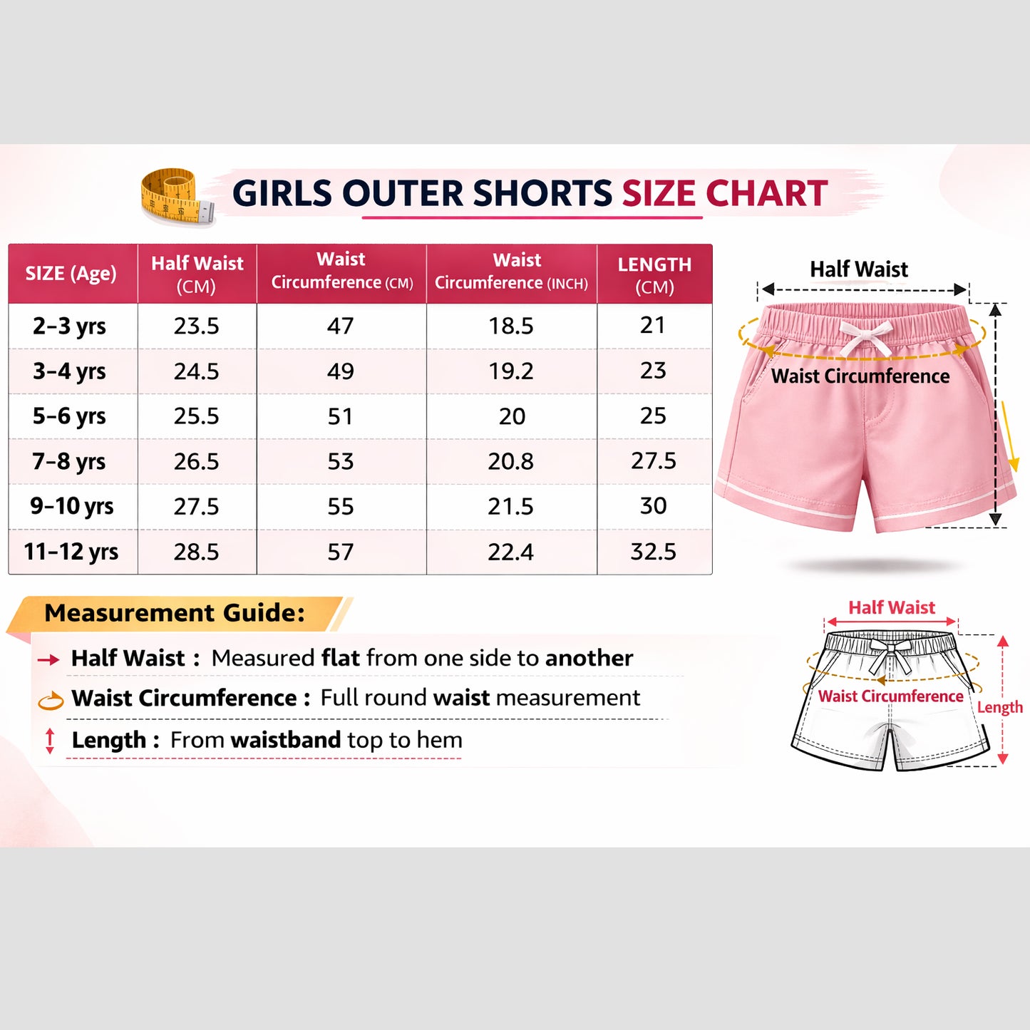 CharmnCherish Kids' Outer Shorts With Drawstring Pack Of 1 - front view