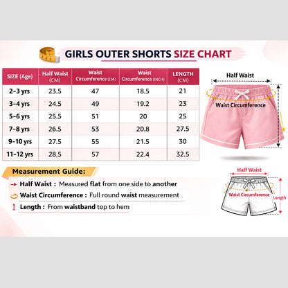 CharmnCherish Kids' Outer Shorts With Drawstring Pack Of 1 - front view