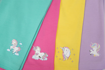 Shorties - Unicorn Placement Print Pack of 4