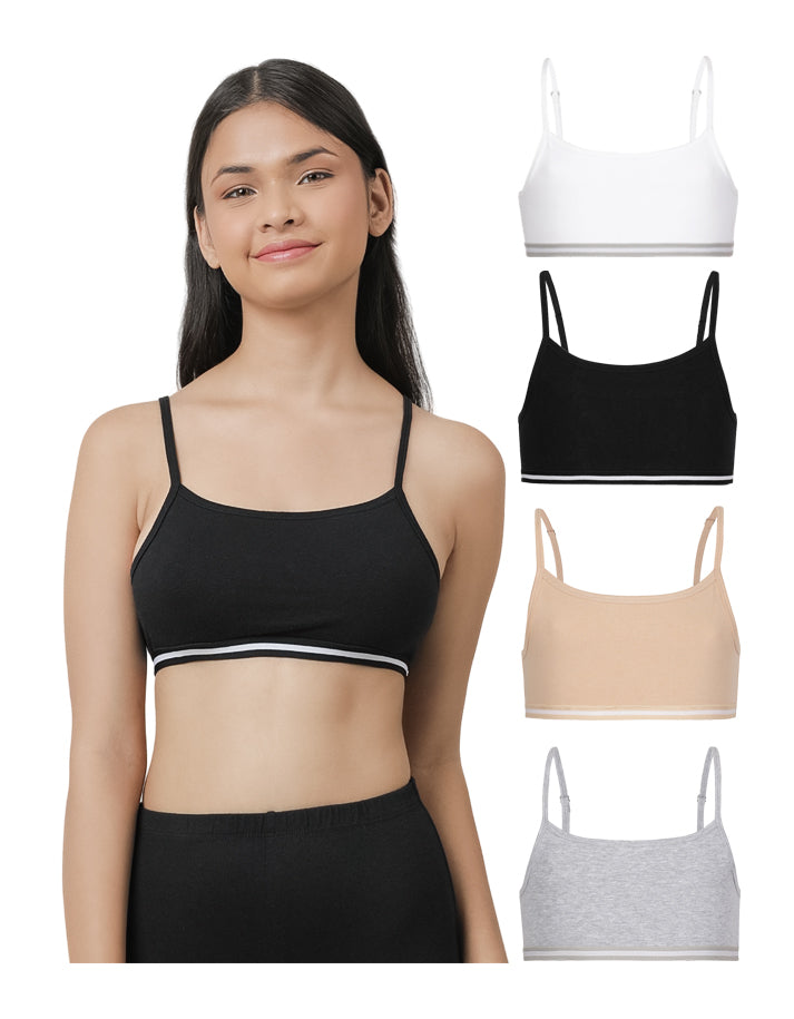Beginners Bra - Multicolor (Pack of 4).