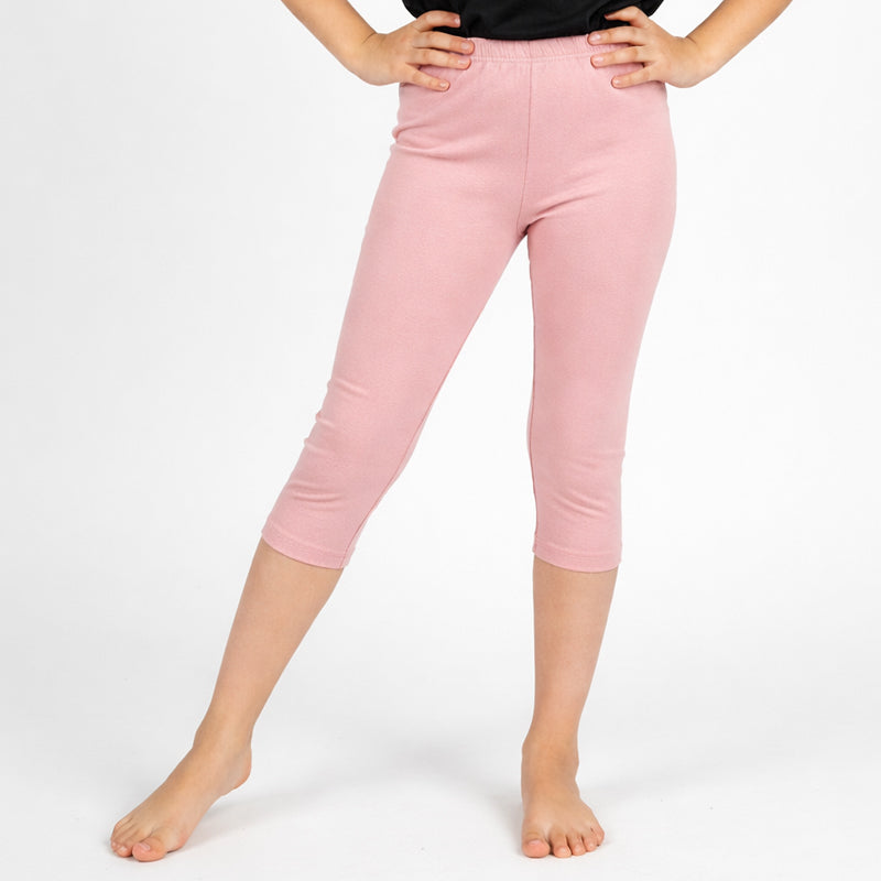 Girls 3/4 Leggings  Pack of 1_Rose Dust