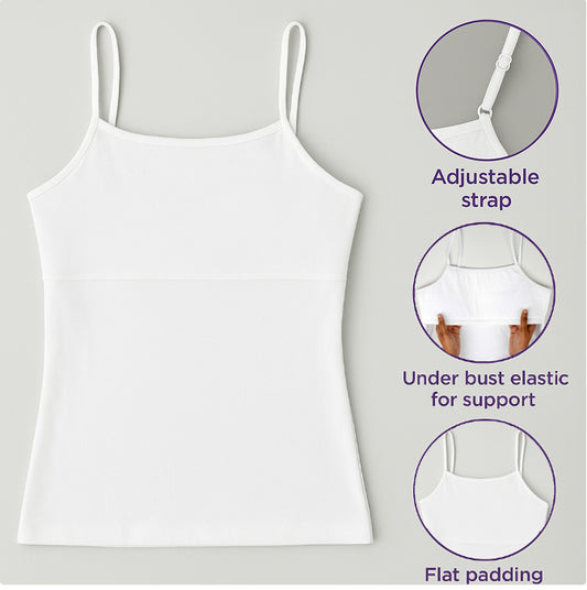Padded Camisole | Flat padding | Adjustable Strap- Pack of 1