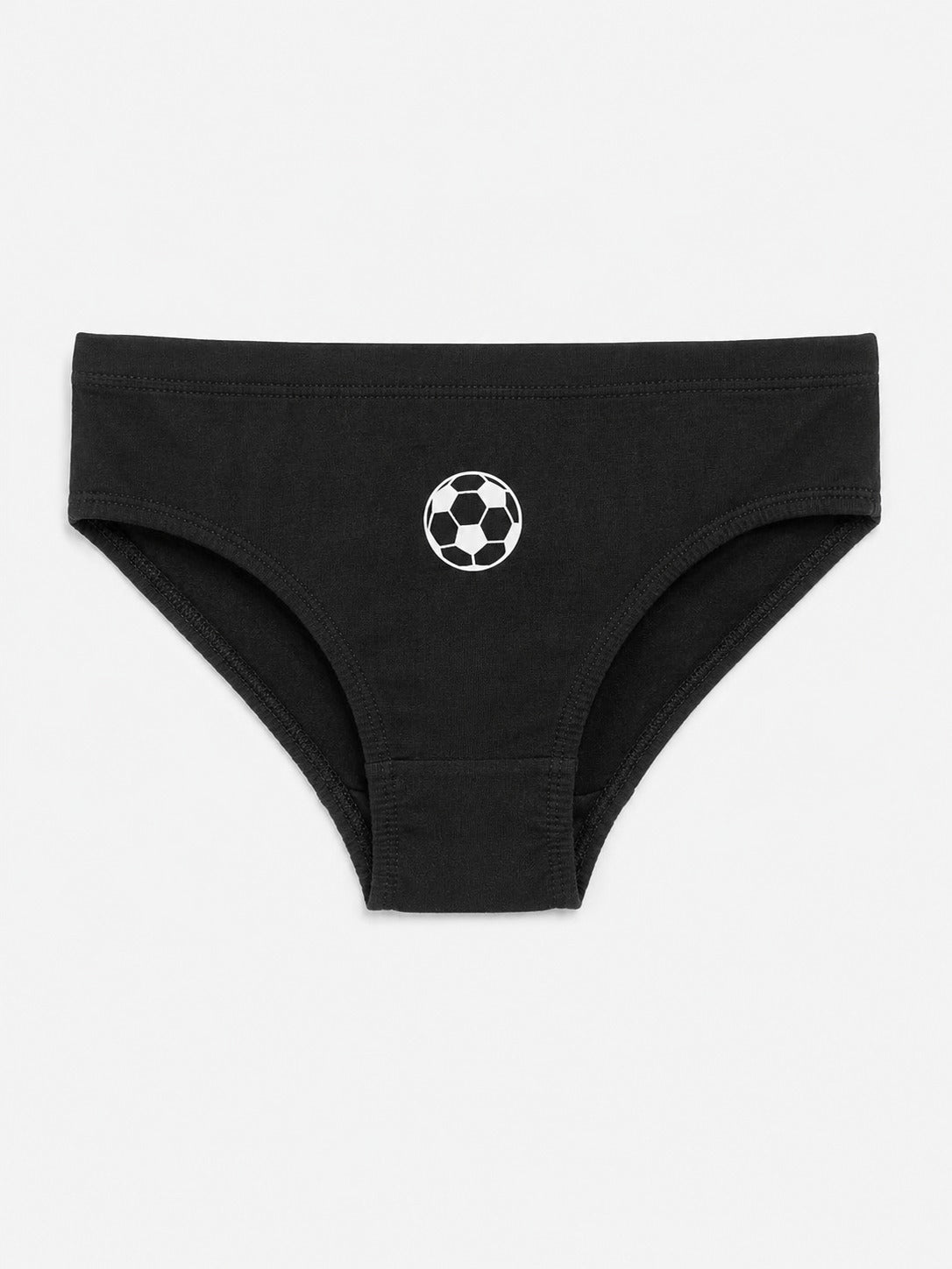 Boys' Cotton Brief -  Football Placement Print  Multi-colour (Pack of 3)