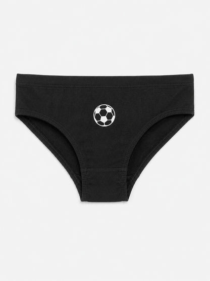 Boys' Cotton Brief -  Football Placement Print  Multi-colour (Pack of 3)