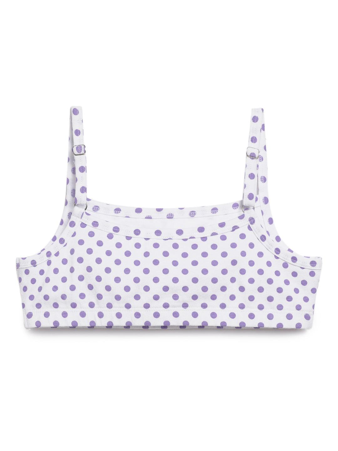 Beginners Bra - Stripes & Polka Dot Print Pack Of 4.