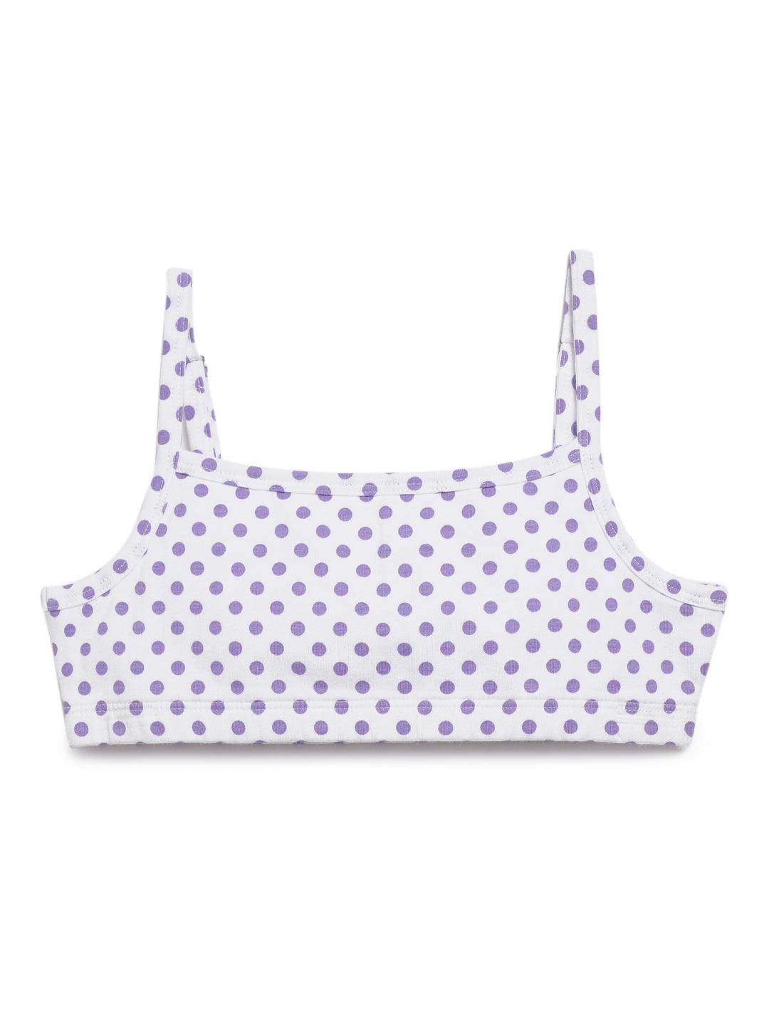 Beginners Bra - Stripes & Polka Dot Print Pack Of 4.