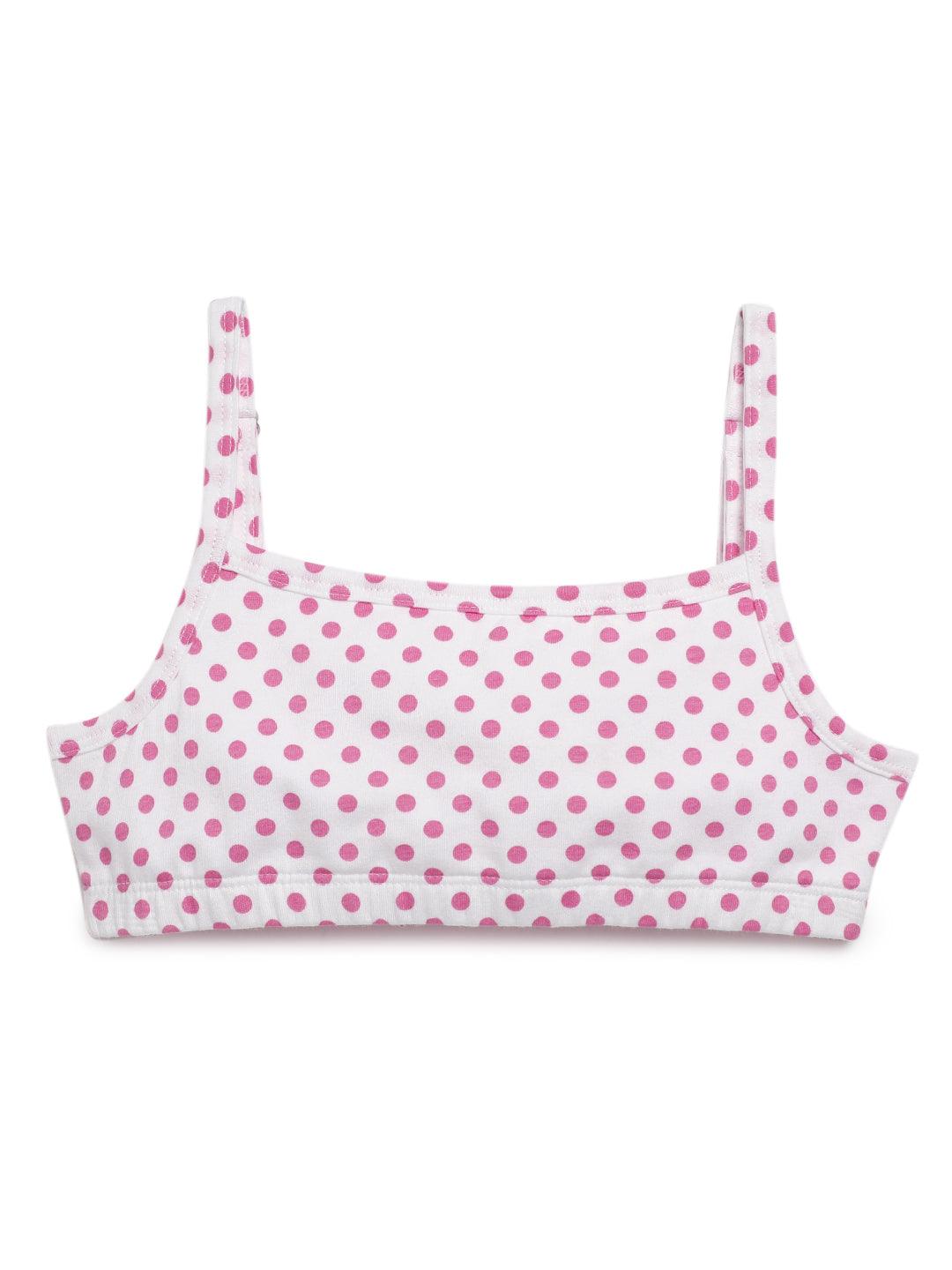 Beginners Bra - Stripes & Polka Dot Print Pack Of 4.