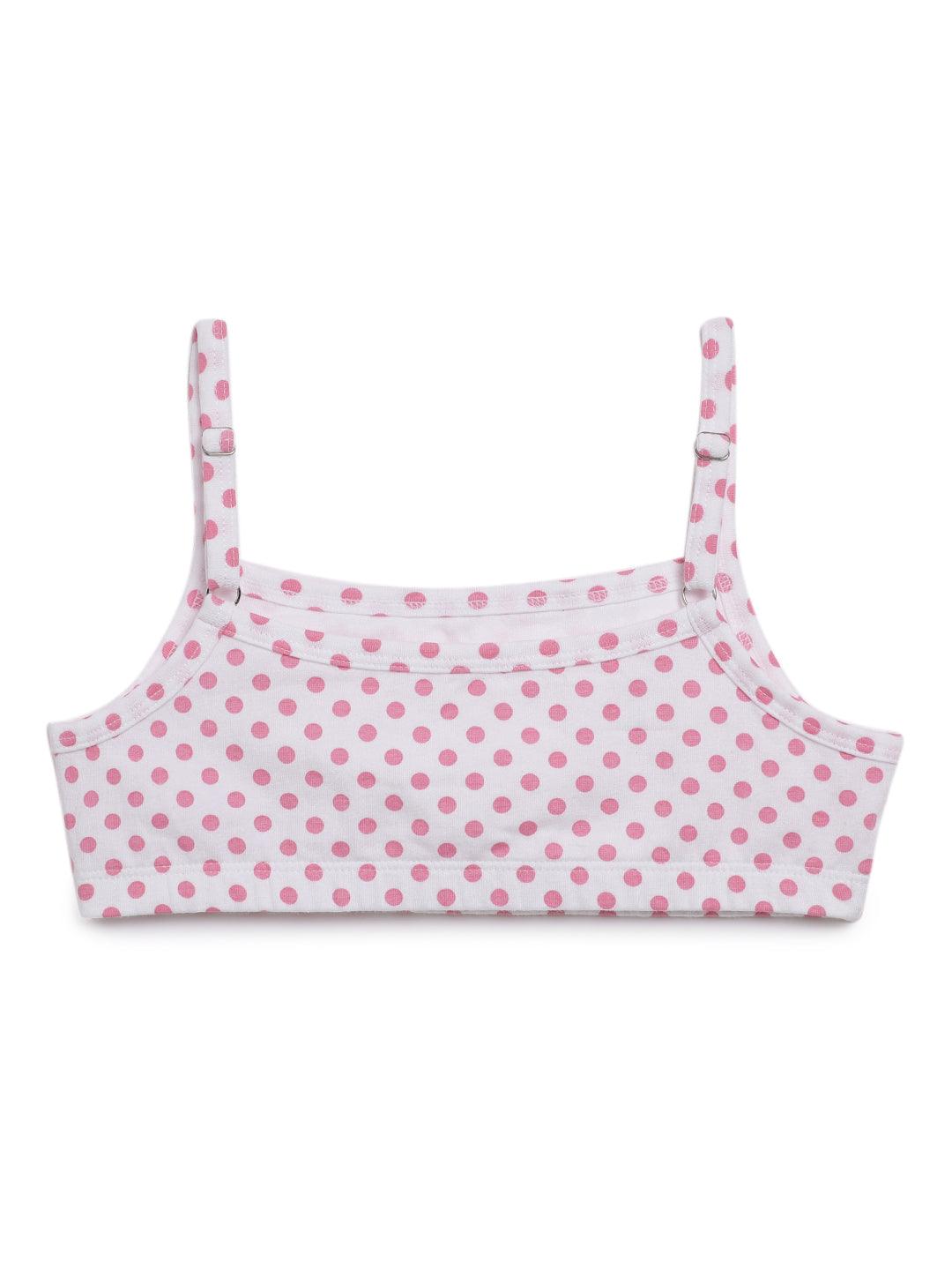 Beginners Bra - Stripes & Polka Dot Print Pack Of 4.