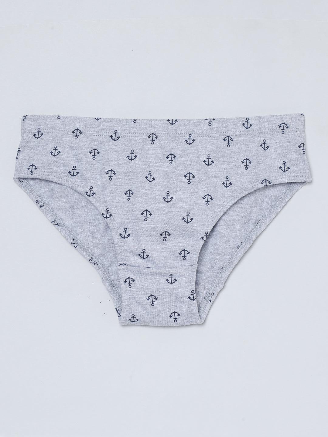Boys Brief - Anchor All Over & Stripes Printed Brief Pack of 3.