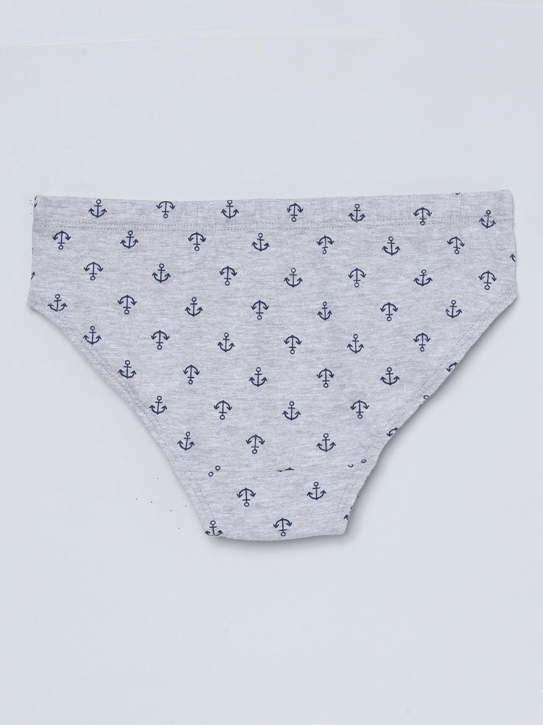 Boys Brief - Anchor All Over & Stripes Printed Brief Pack of 3.