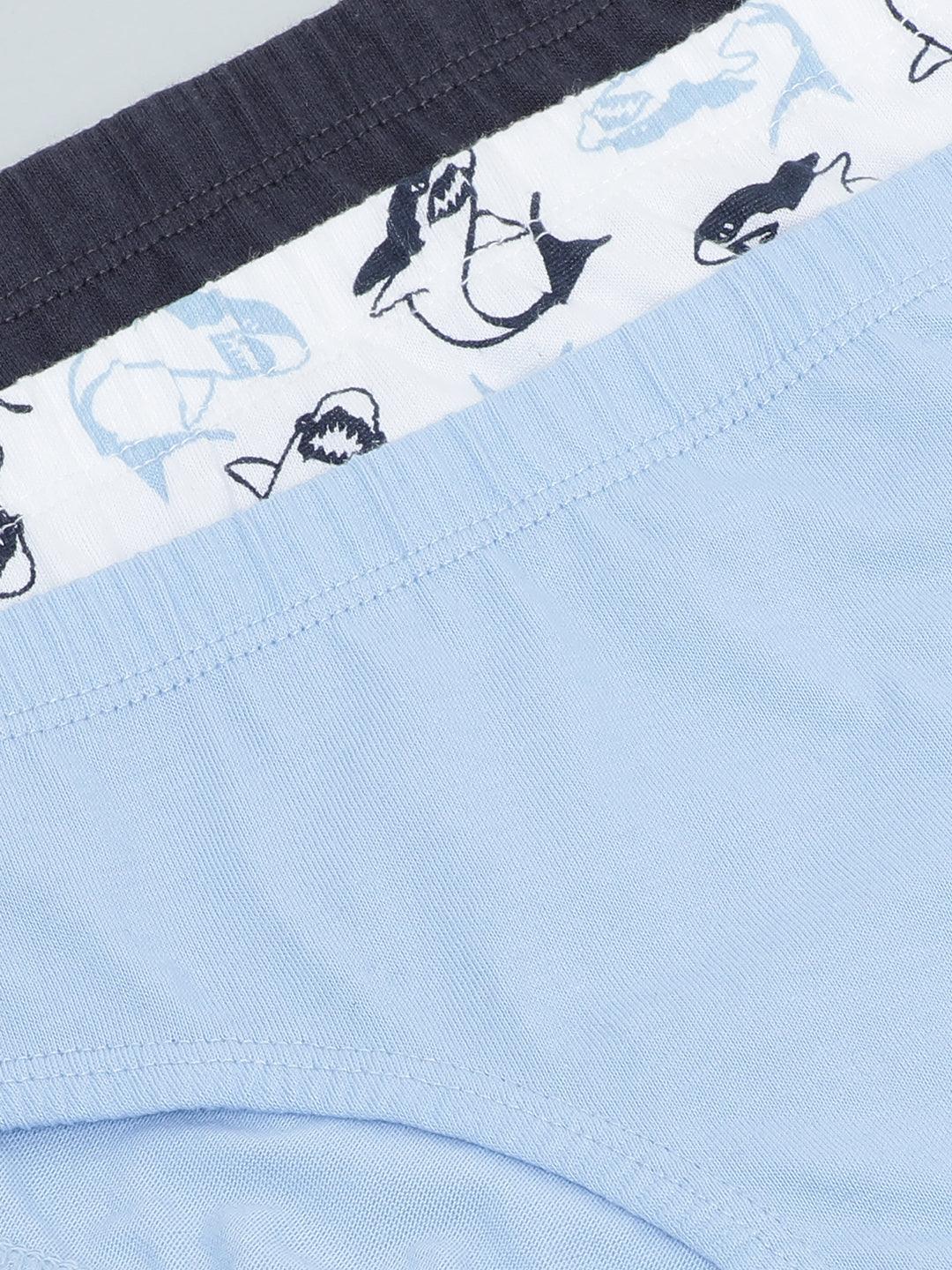 Boys Brief - Shark All Over Print & Solid Color Combo Pack Of 3.