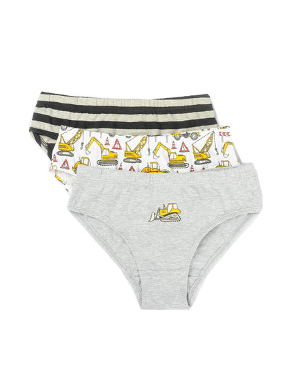 Boys Brief - Truck Prints & Strips (Pack of 3).
