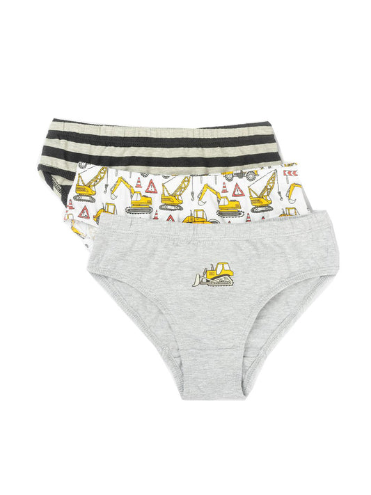 Boys Brief - Truck Prints & Strips (Pack of 3).