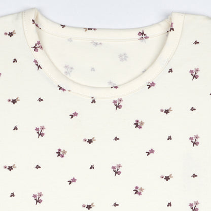 Girls Full Sleeve Tshirt Floral All Over Print Pack of 1