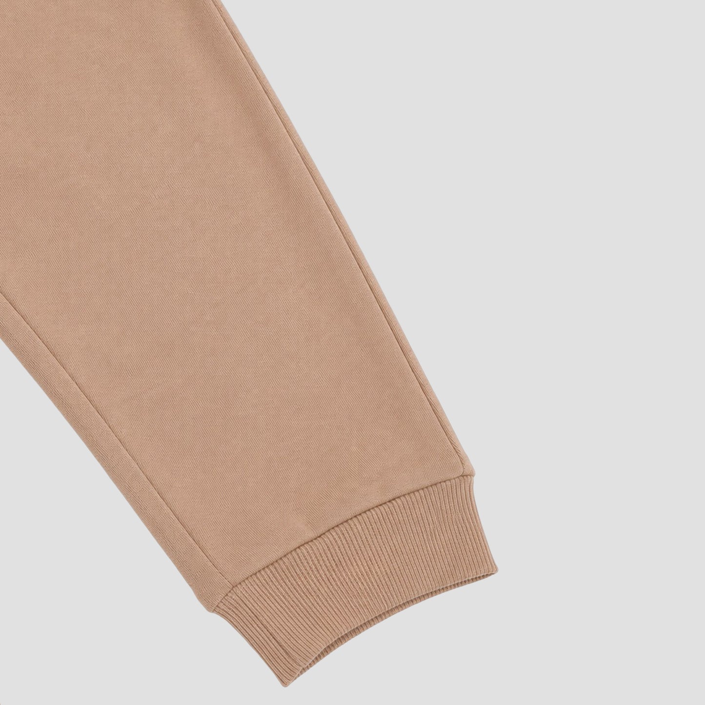 Charm N Cherish Girls Solid Brown Cotton Joggers with Elastic Waistband & Side Pockets