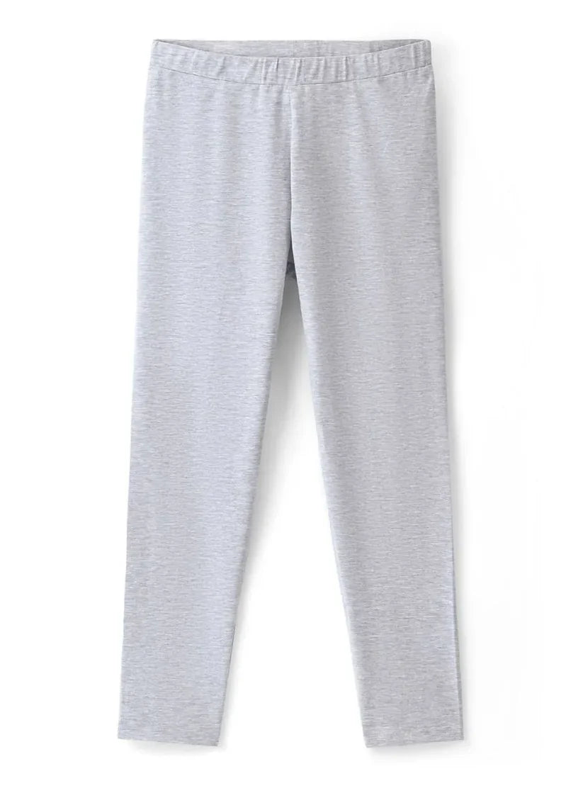 Girls Leggings Pack Of 1_Grey Melange