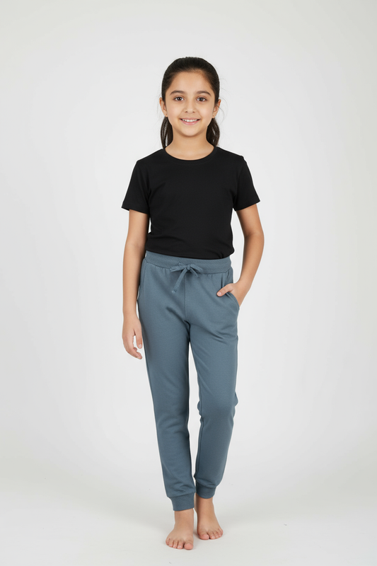 Girls Cotton Blend Joggers Pack of 1