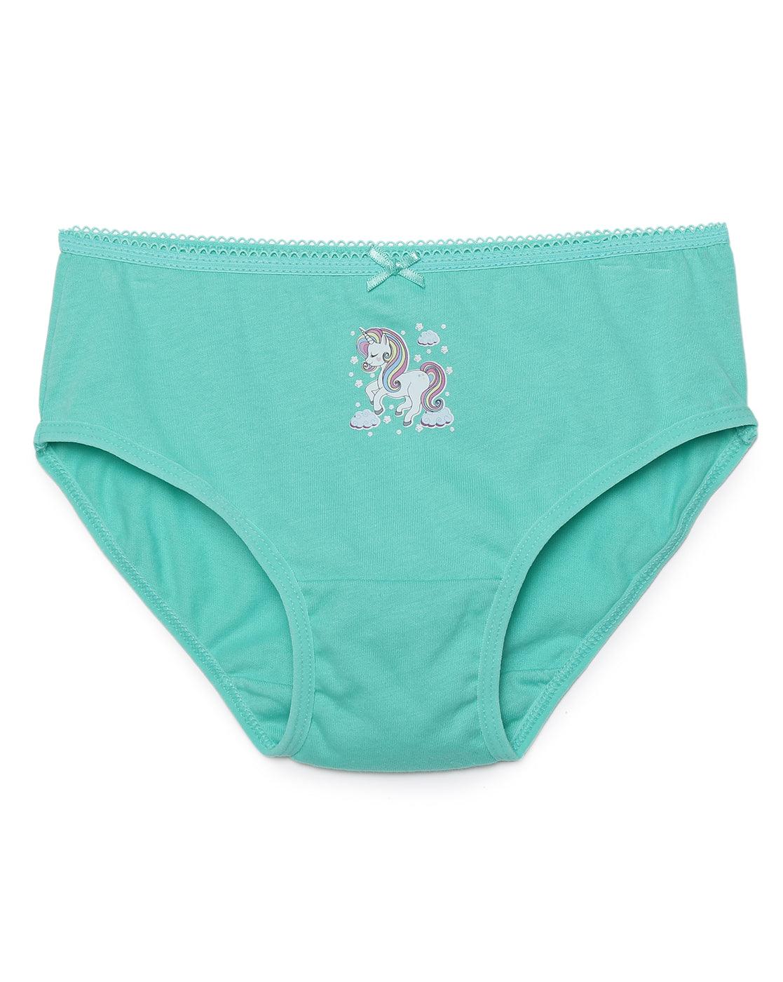 Girls Brief - Unicorn Print (Pack of 4).