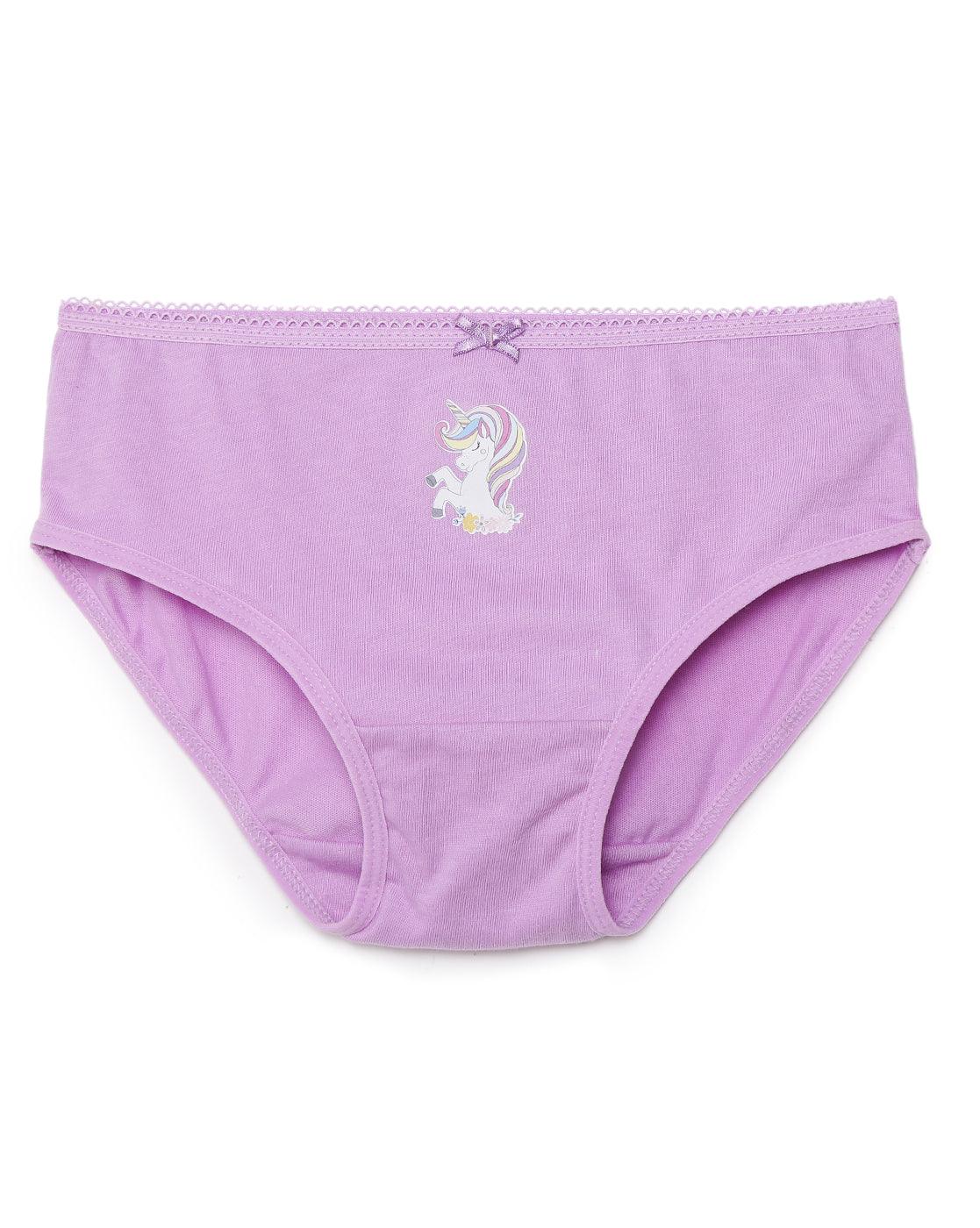 Girls Brief - Unicorn Print (Pack of 4).