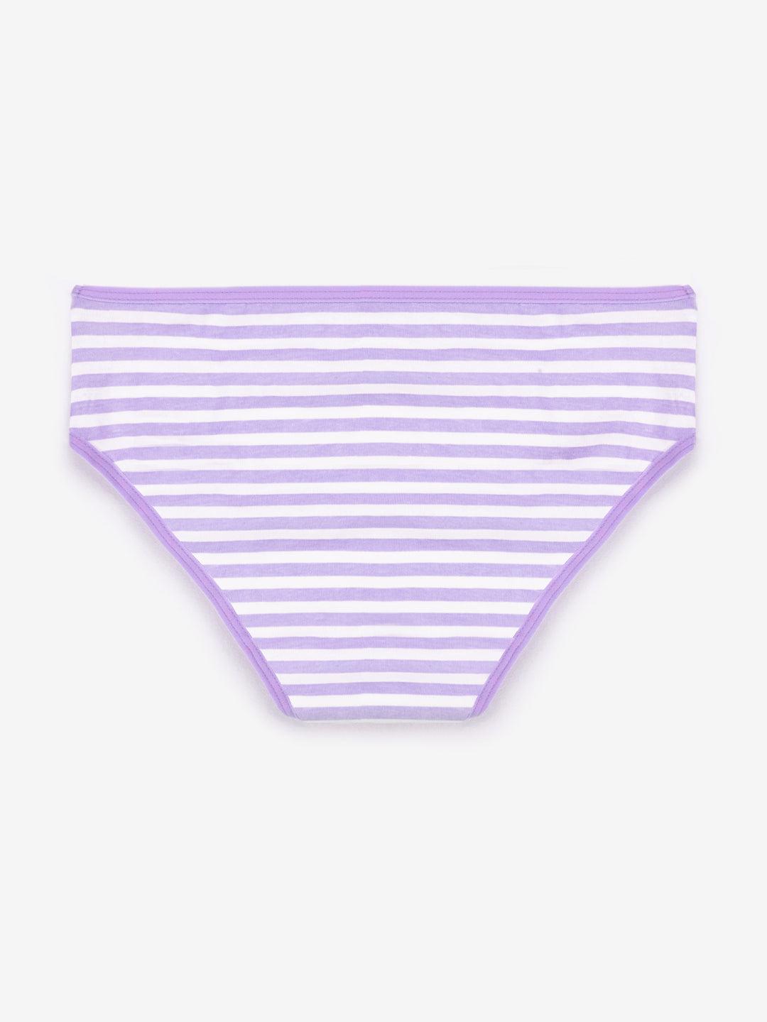 Girls Brief - Polka Dot & Stripes All Over Prints (Pack Of 7).