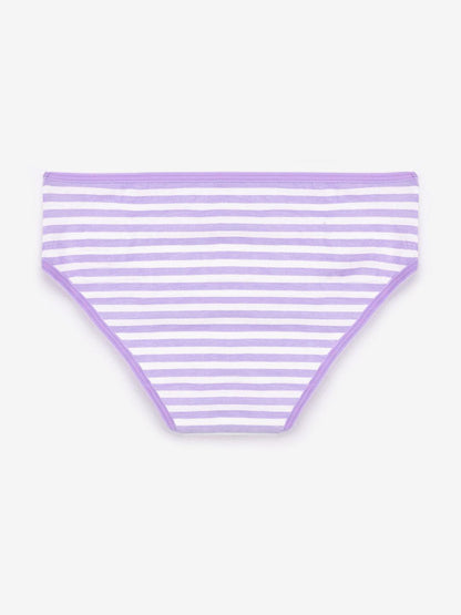 Girls Brief - Polka Dot & Stripes All Over Prints (Pack Of 7).