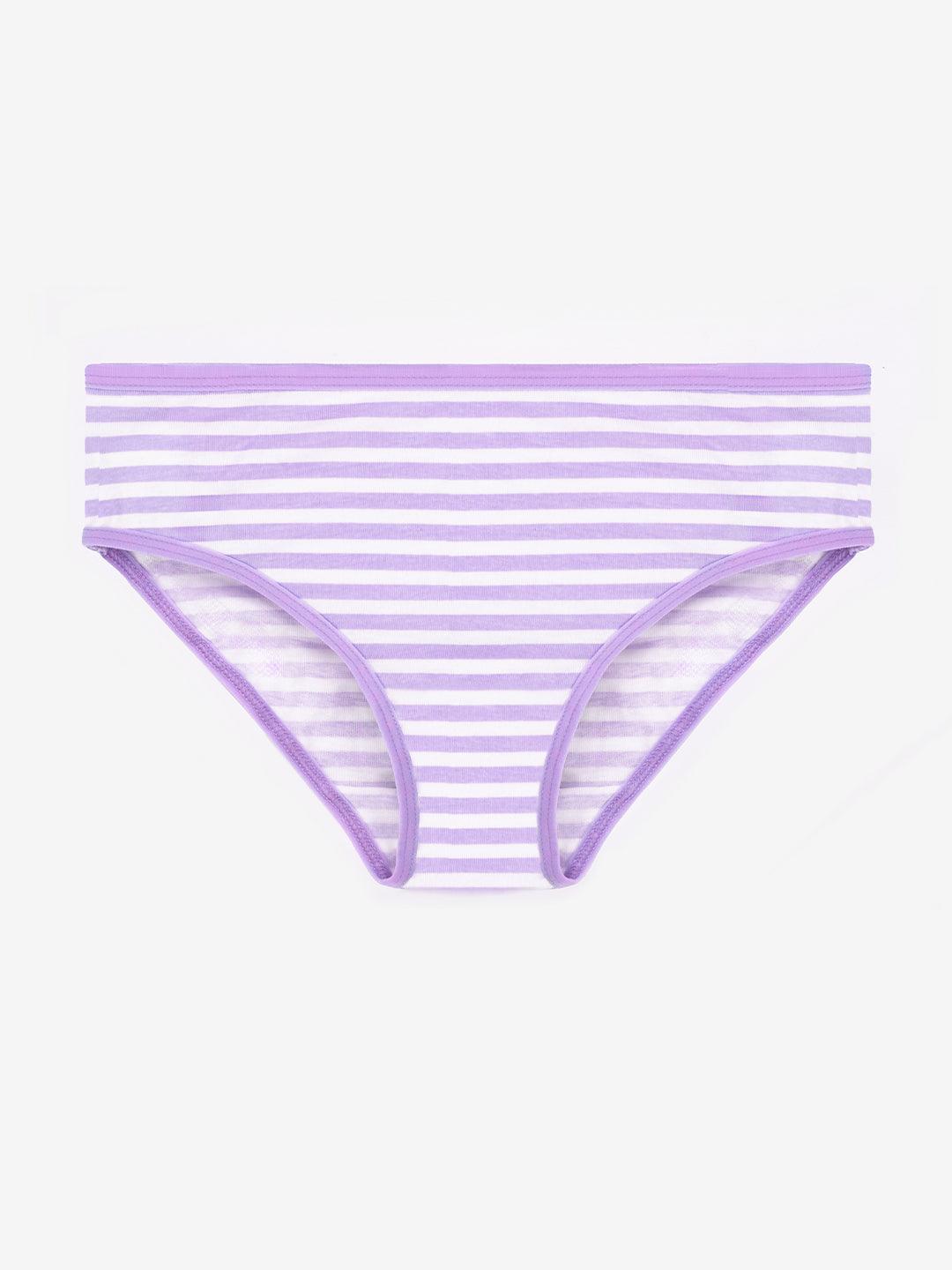 Girls Brief - Polka Dot & Stripes All Over Prints (Pack Of 7).