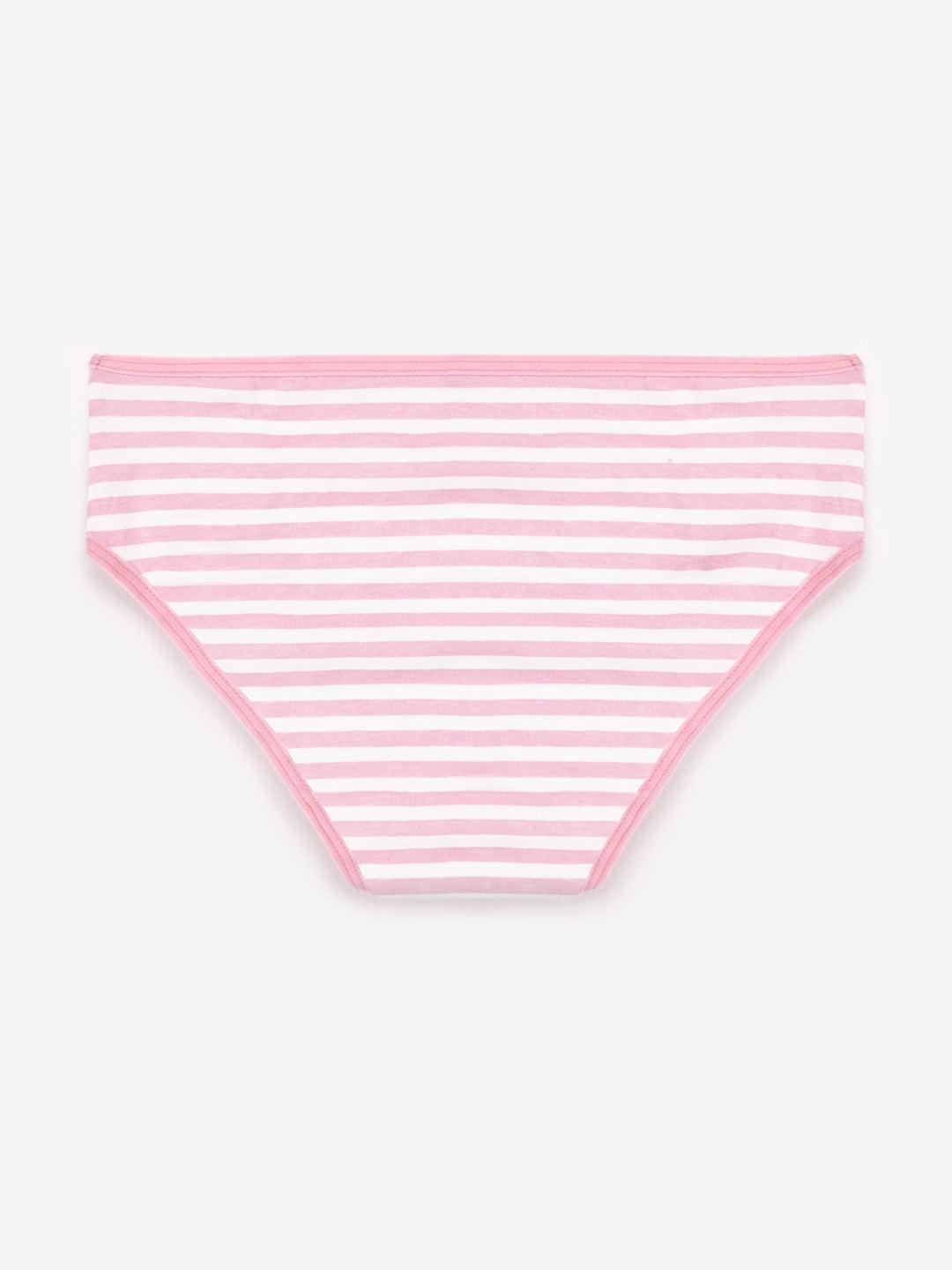 Girls Brief - Polka Dot & Stripes All Over Prints (Pack Of 7).